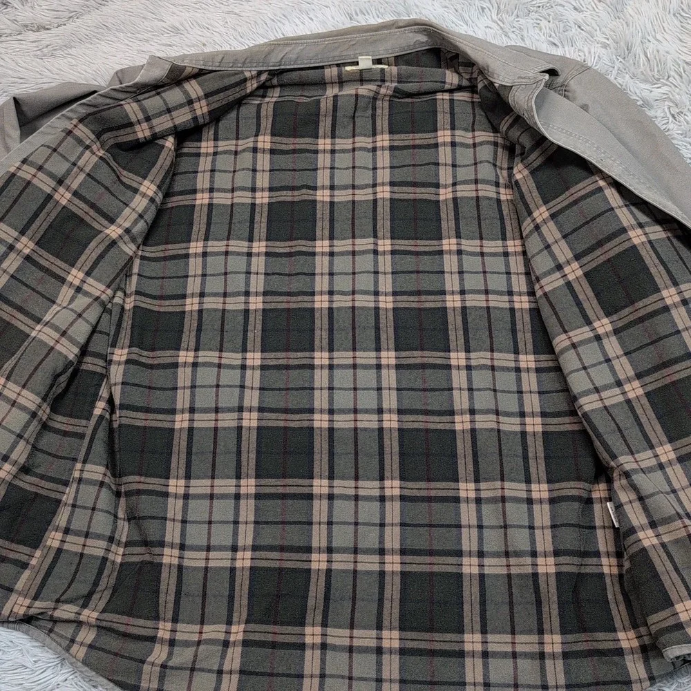 Cabela's Jacket Mens XL Gray Barn Chore  Work Pockets Shacket Button‎ Up Grunge